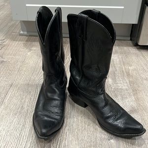 Harley Davidson cowboy boots black size 8.0 - Black leather. Pre-loved